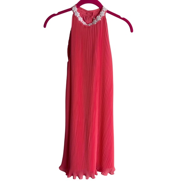 Janie & Jack Other - JANIE & JACK Salmon Pink Girls Formal Pleated Sleeveless Dress, 12